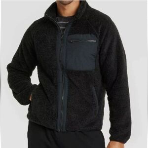 Goodfellow & Co Men's Black Sherpa Jacket, Size XXL